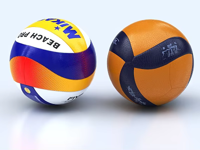 volleyball football basketball beach volleyball beach soccer ball sports 3d model