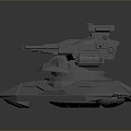 Turret Turntable Railgun Sci-fi Tower Defense Game Tower Defense Sci-fi Turret Game Turret Game Battery 3d model