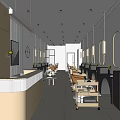 Modern Beauty Hair Salon Interior With Styling Chairs Mirrors And Soft Lighting Design