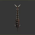 Stegosaurus Dinosaur With Red Brown Body Black Spots And White Spikes On Dark Background