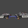 Police car suit 3d model