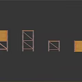 Orange Metal Work Platform Frames With Various Shapes And Adjustable Structures
