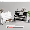 Modern Piano 3d model