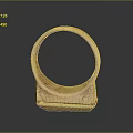 Copper Ring With Rectangular Base And Unique Design For Fashion Accessories