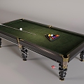 Modern billiard table pool cue billiard room 3d model