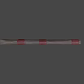 Sword Weapon With Wooden Hilt Red Wrapping And Silver Curved Engraved Blade