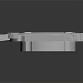 Detailed Silver Metallic Spacecraft Component With Central Structure And Textured Surface