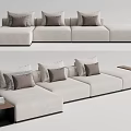 Modern corner sofa multiplayer sofa 3d model