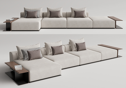 Modern corner sofa multiplayer sofa 3d model