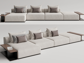 Modern corner sofa multiplayer sofa 3d model