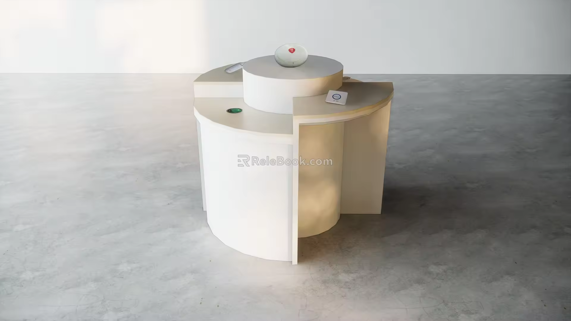 Modern Display Stand Nakajima Technology Digital Display Cabinet Round Island Cabinet Height 3d model