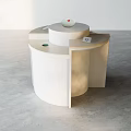 Modern Display Stand Nakajima Technology Digital Display Cabinet Round Island Cabinet Height 3d model
