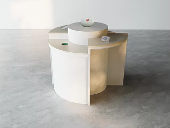 Modern Display Stand Nakajima Technology Digital Display Cabinet Round Island Cabinet Height 3d model