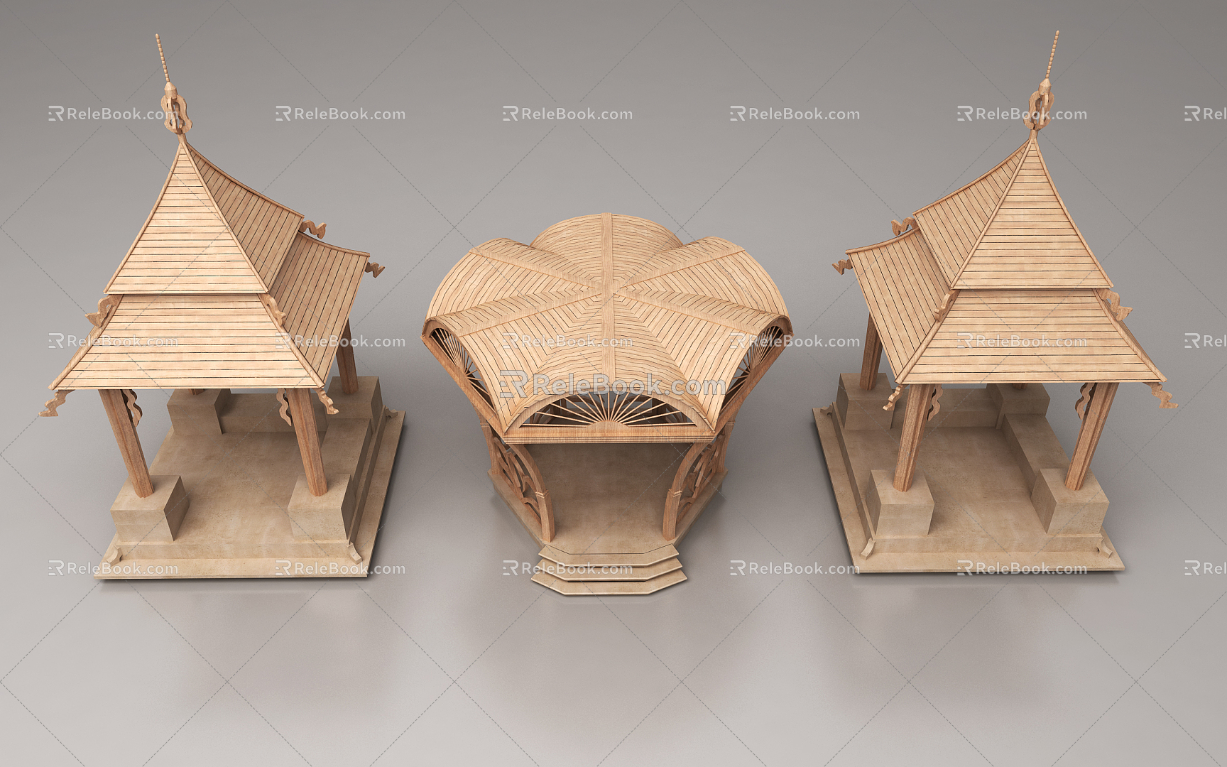 Southeast Asian gazebo Thai gazebo 3d model