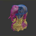 Artistic Rustic Wooden Elephant Statue With Carved Texture And Decorative Base