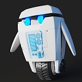 Cartoon style robot Q version robot walking robot delivery robot 3d model