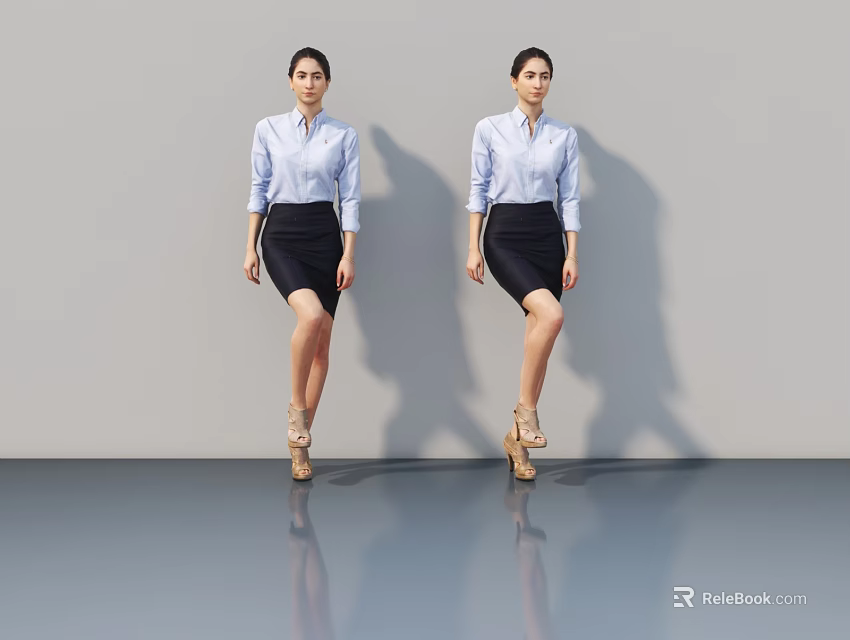 Sleek Swing Door Design With Modern Finish For Home Interior Use 3d model