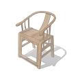 Wooden Leisure Chair With Simple Design Curved Backrest And Sturdy Structure