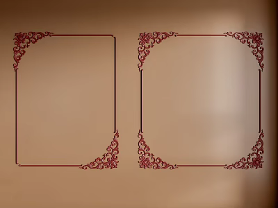 Modern carved plaster line 3d model