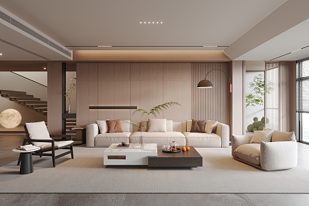 modern living room 3d model