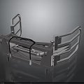 Industrial Metal Frame Mechanical Device With Gray Handrails And Brown Components