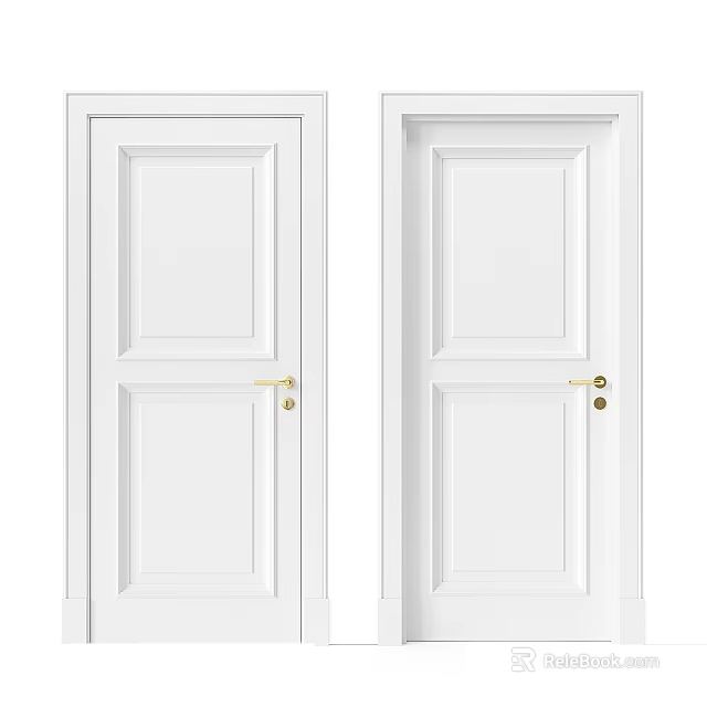 Two Modern Inflatable White Doors For Home Interior Decoration Design 3d model