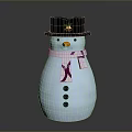 Cute Snowman Shaped Household Item With Black Hat Plaid Scarf Orange Nose And Black Buttons