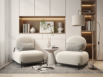 Modern Casual Sofa Combination Single Sofa Single Casual Chair 3d model