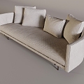 Fabric multi-person sofa pillow 3d model