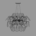 Colorful Transparent Petal Chandelier With Modern Artistic Design
