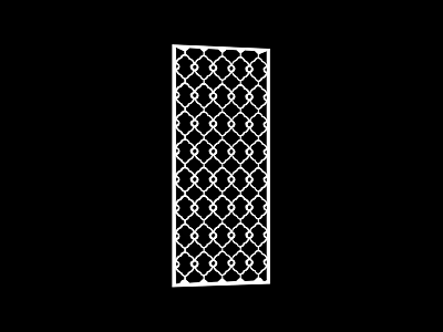 Modern Decorative Room Divider With Intricate Diamond Grid Pattern And Rectangular Design 3d model