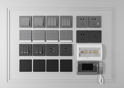 Modern Switch Socket 3d model