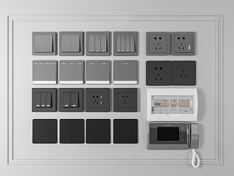 Modern Switch Socket 3d model