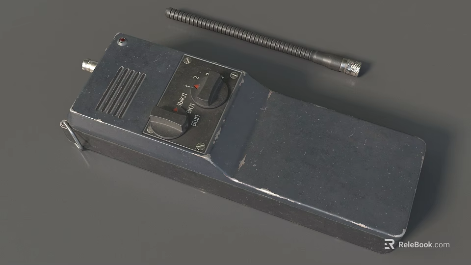 Portable Commercial Equipment with Control Panel Knobs Switches and Coiled Probe 3d model