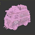 Rusty SA Logo Van With Spikes On Front And Tanks On Roof Weapon Device