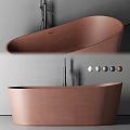Stylish Modern Curved Freestanding Bathtub With Matte Finish And Color Options