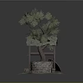 Rustic Stone Well Structure With Small Tree Roof And Surrounding Grass