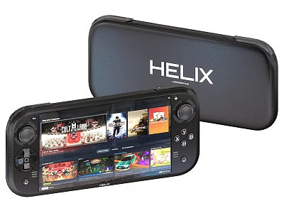 HELIX Portable Handheld Entertainment Device With Game Library And Display Screen 3d model