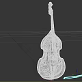 Professional Wooden Double Bass String Instrument With Acoustic Design And Bow