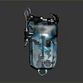 Blue Camouflage Backpack Style Weapon with Black Accessories Straps and Modern Design