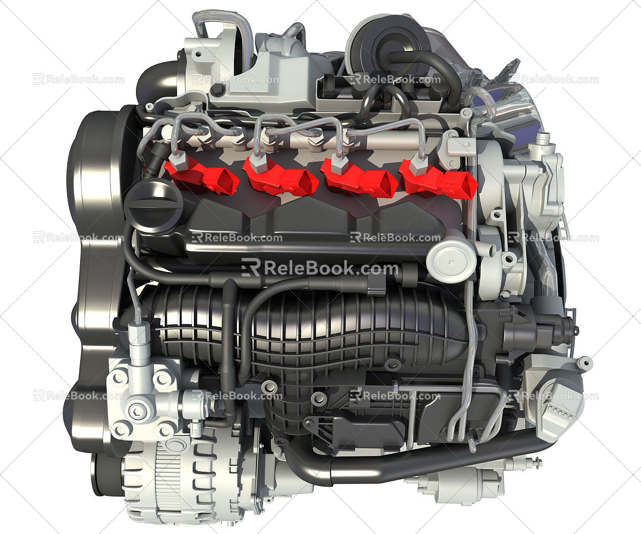 Modern engine engine 3d model