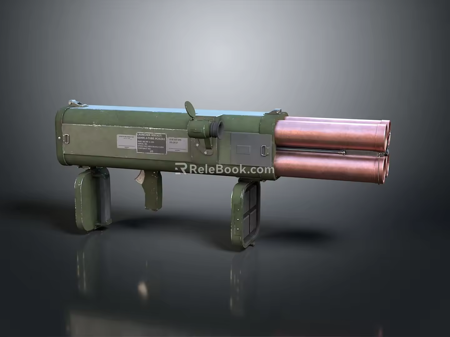 Rocket rocket launcher to air weapon to air missile shoulder missile shoulder rocket 3d model