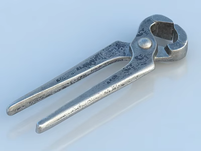 Professional Silver Metal Pliers Heavy Duty Hardware Tool For Industrial Use 3d model