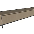 Modern Living Room TV Stand With Wooden Body And Vertical Striped Cabinet Doors
