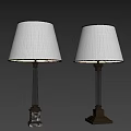 Elegant Table Lamps With Glass Columns Gold Base And Decorative Lampshades