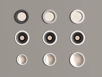 Modern Downlights And Spotlights With Various Designs And Color Options For Home Lighting 3d model