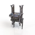 Vintage Mechanical Equipment Featuring Metal Structure Platform and Intricate Parts