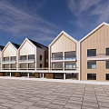 Modern Multi story School Building With Wooden Exterior Row Design And Spacious Plaza