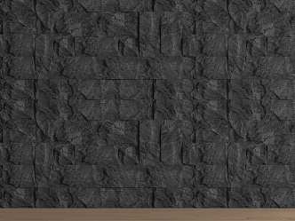 modern rubble wall molten rock 3d model