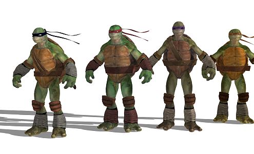 Modern Game Character Toys Teenage Mutant Ninja Turtles 3d model